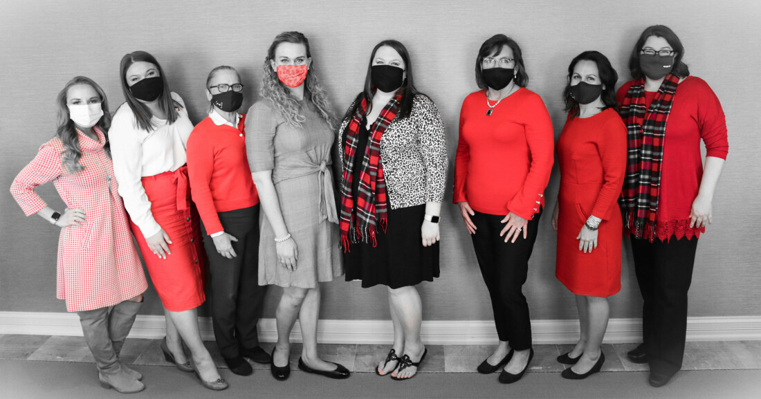 McBrayer attorneys and staff wore red for women's cardiovascular disease awareness.